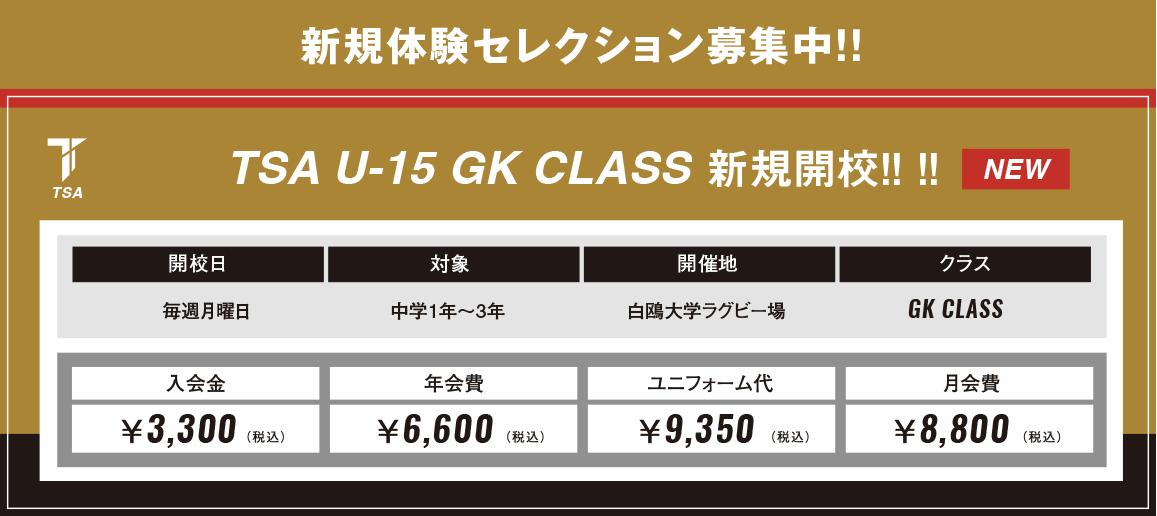 TSA GK U-15クラス